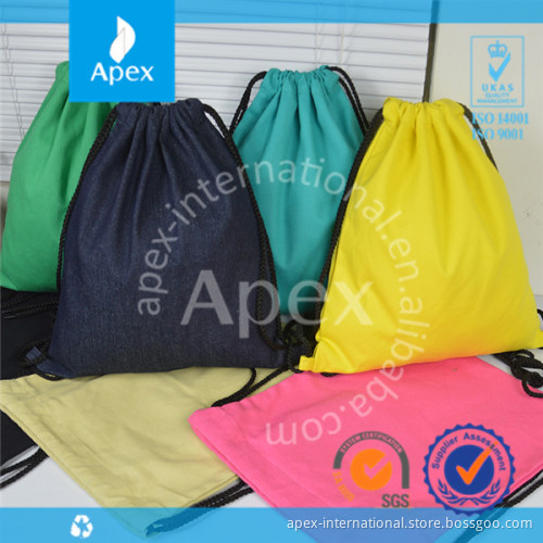 Manufacture cheap canvas drawstring bag